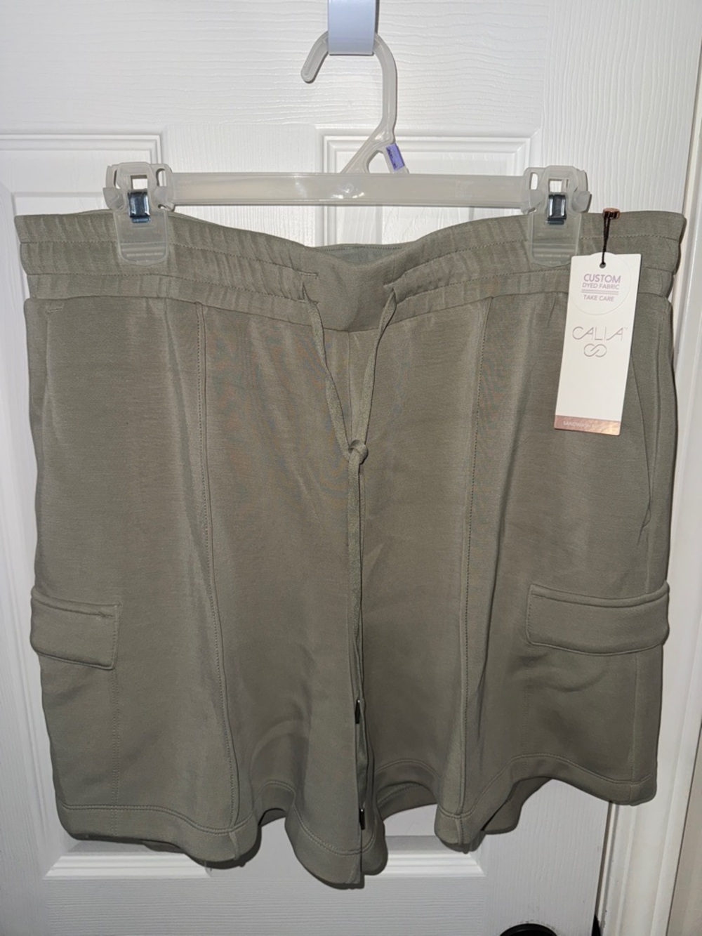 Calia Light Olive Casual Shorts